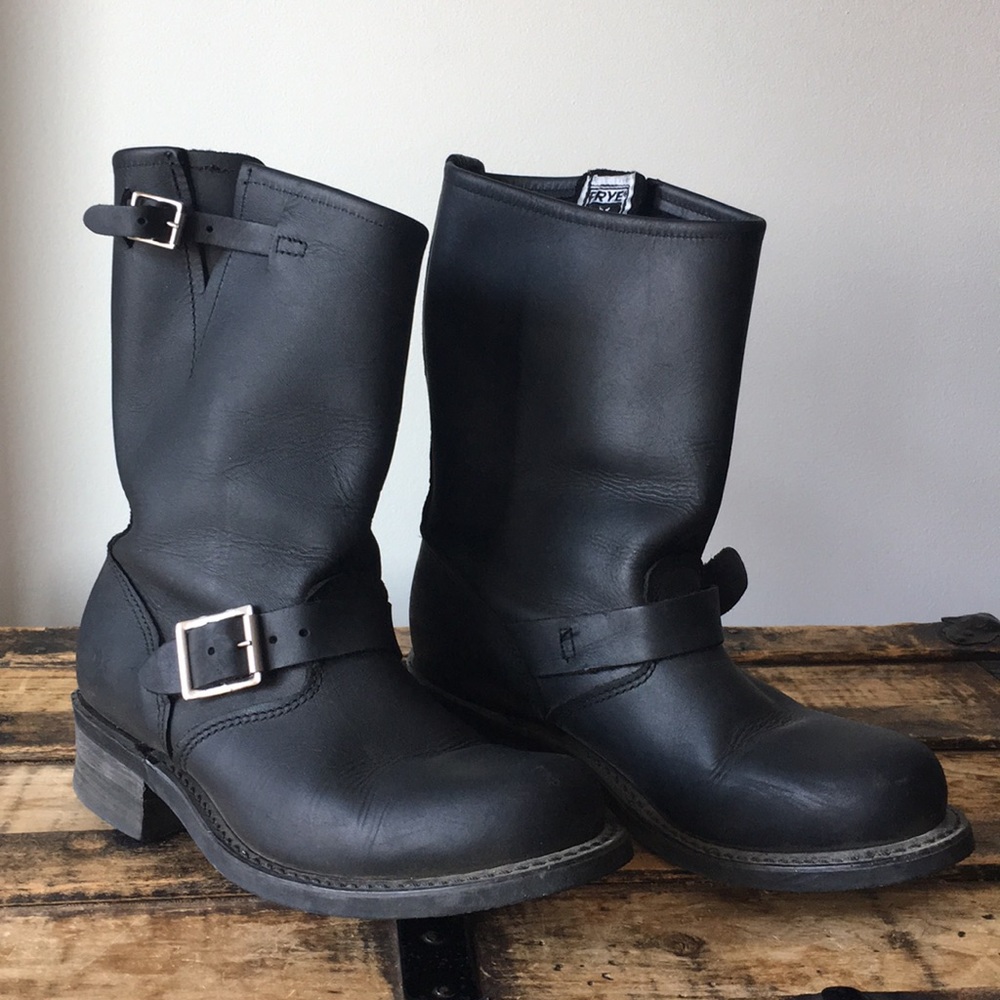 Frye Engineering Boots Black